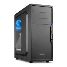 SHARKOON CASE VS4-S, ATX, 6 SLOTS EXPANSION, 2 USB2.0 FRONT, DRIVE BAY DA 2,5"/3,5"/5,25", 1X120MM FAN INSTALLED, NO PSU, NERO