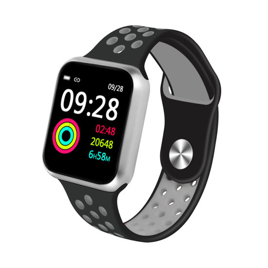[SWCSQRBK-RD] SmartWatch Square Full Touch RED