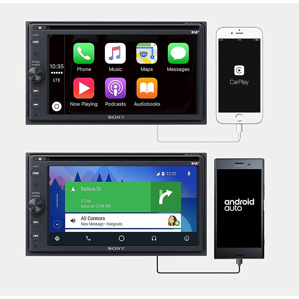 Sony XAV-AX205DB 2Din con Lettore DVD/CD, Radio Dab e Apple Car Play