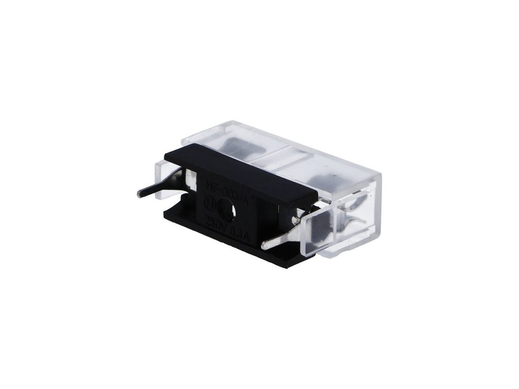 [ZH32] Supporto portafusibile con cover per fusibili cilindrici 5x20mm 6A
