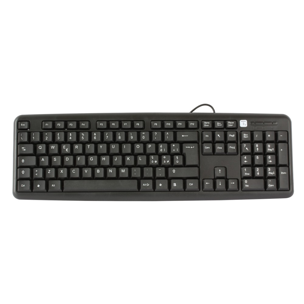 [302822] Tastiera con cavo USB Layout Italiano Colore Nero
