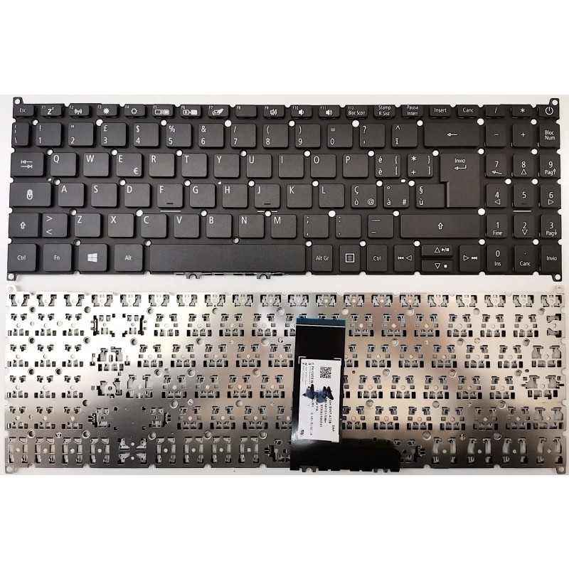 [DST-04382] TASTIERA PER ACER ASPIRE 3 SV5T_A72B NKI151S05K PK132CE2B15 AEZAUI00110 NERA