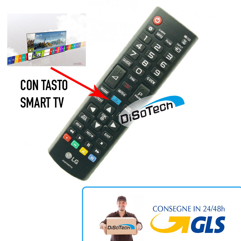 Telecomando ORIGINALE per TV LG AKB75055702 con tasto SMART