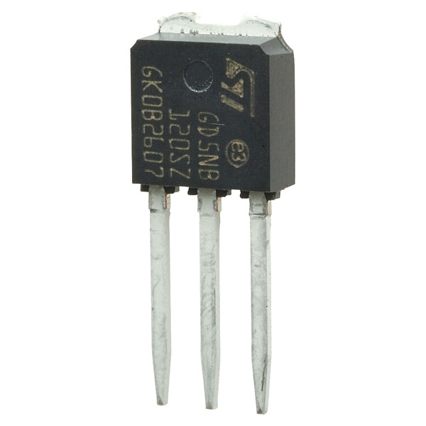 [STGD5NB120SZ-1] Transistor IGBT Singolo, 10 A, 1.3 V, 75 W, 1.2 kV, TO-251, 3 Pin