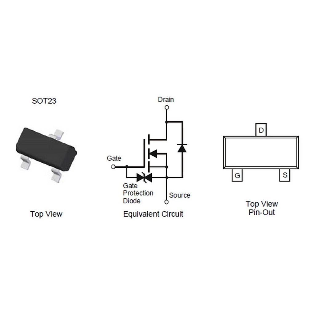 [DMN601K-7] Transistor N-Channel SMD K7K DMN601K-7 Mosfet 60V 800mA SOT-23