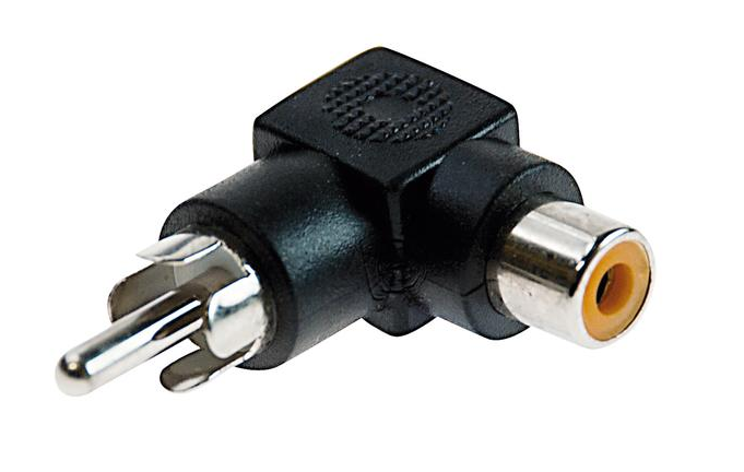 Adattatore RCA 90° Nero/Rosso