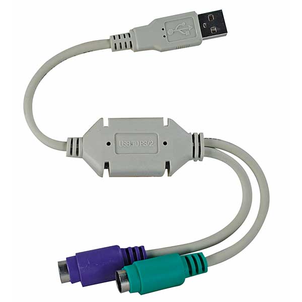 Adattatore USB - 2 prese PS2 (mouse + Tastiera)