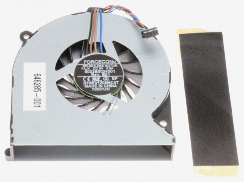[646285001] Ventola di raffreddamento per Notebook HP Originale