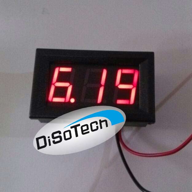 [VLTDGT-R] Voltmetro con display digitale a pannello colore Rosso