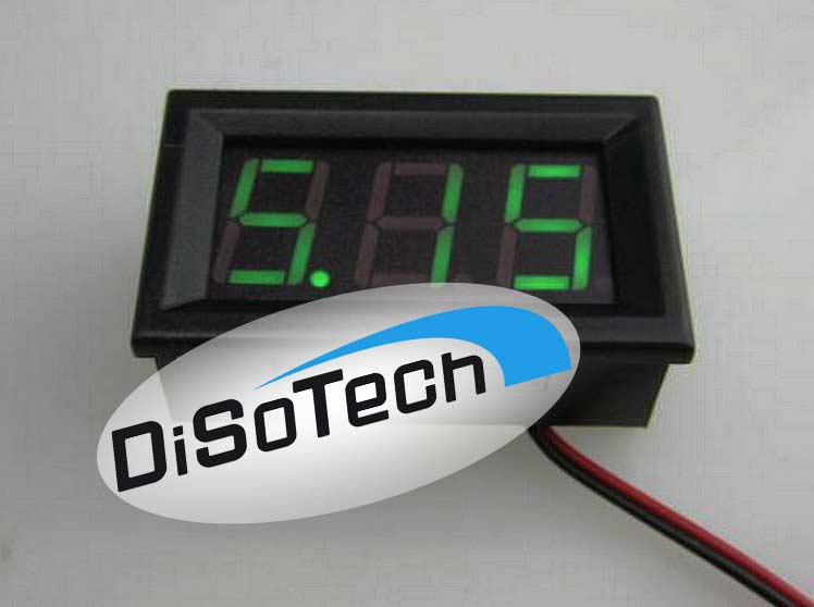 [83-DST] Voltmetro con display digitale a pannello colore Verde