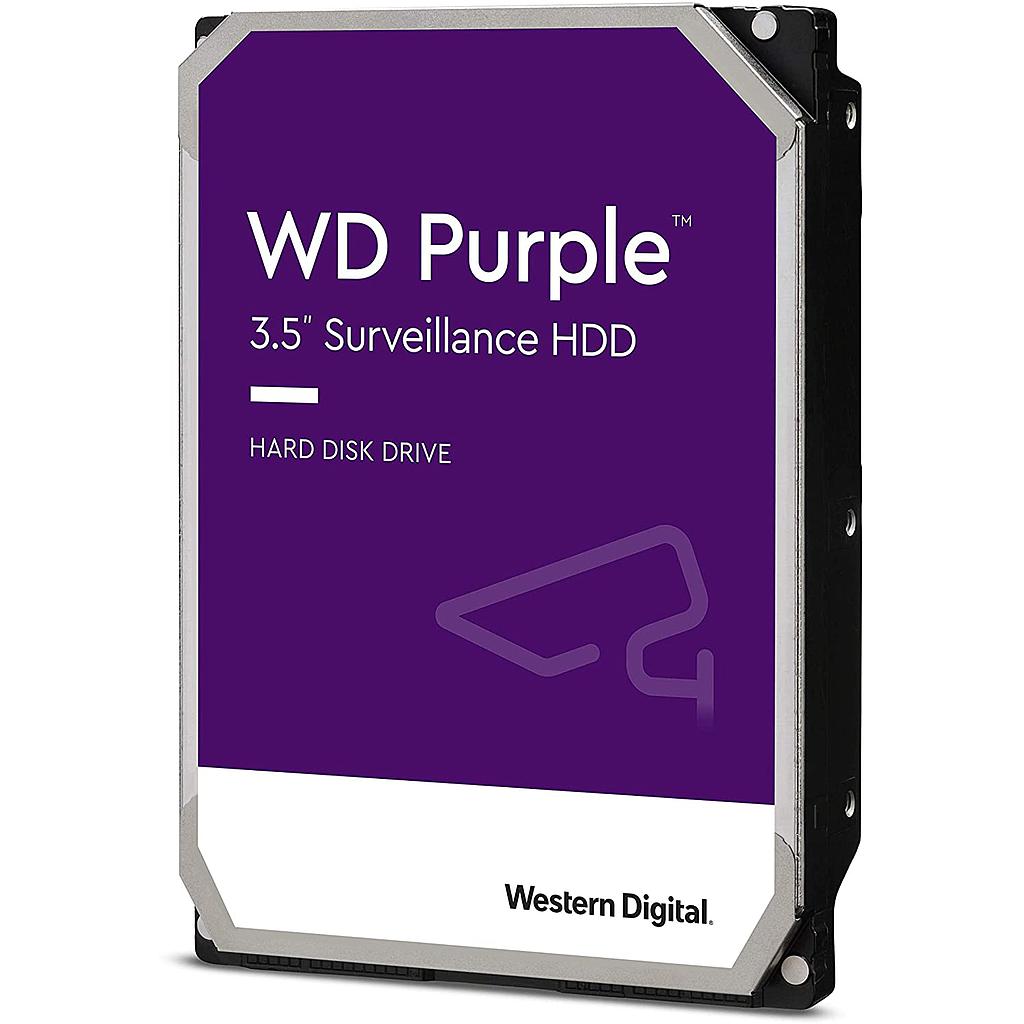 WD Purple Hard Disk HDD per 3.5" SATA 6 GB/s 180TB/Anno, 64 MB Cache, 5400 RPM