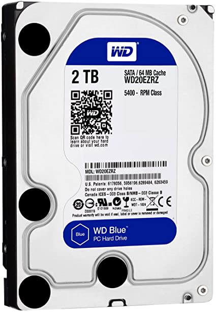 [WD20EZRZ] WESTERN DIGITAL HDD BLUE 2TB 3,5 5400RPM SATA 6GB/S 64MB CACHE