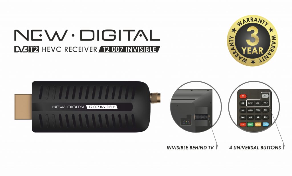 New Digital DVB-T2 Decoder Digitale Terrestre HDMI T2 007 Invisible