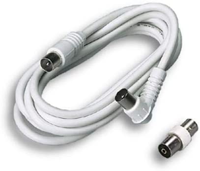 [DST-04916] Cavo Antenna TV Rame 90° M/M con adattatore F/F 2mt