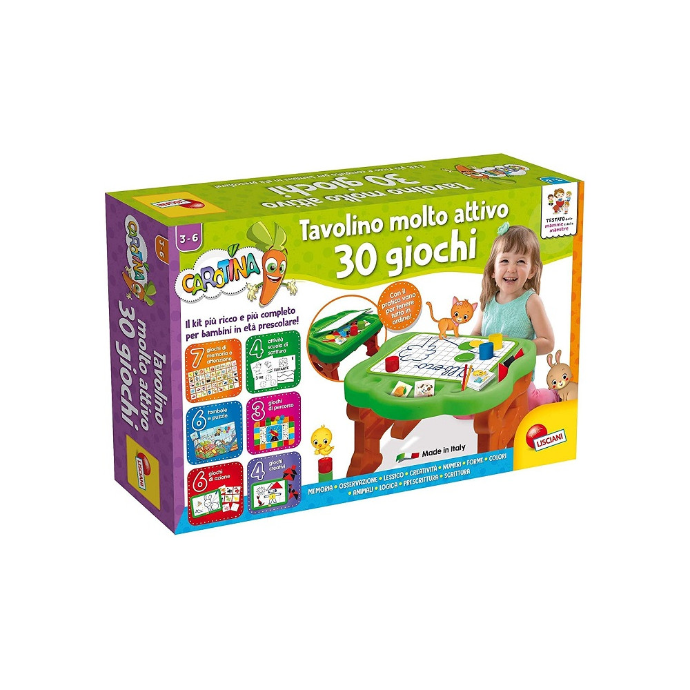 Carotina Tavolino Molto Attivo 30 Giochi