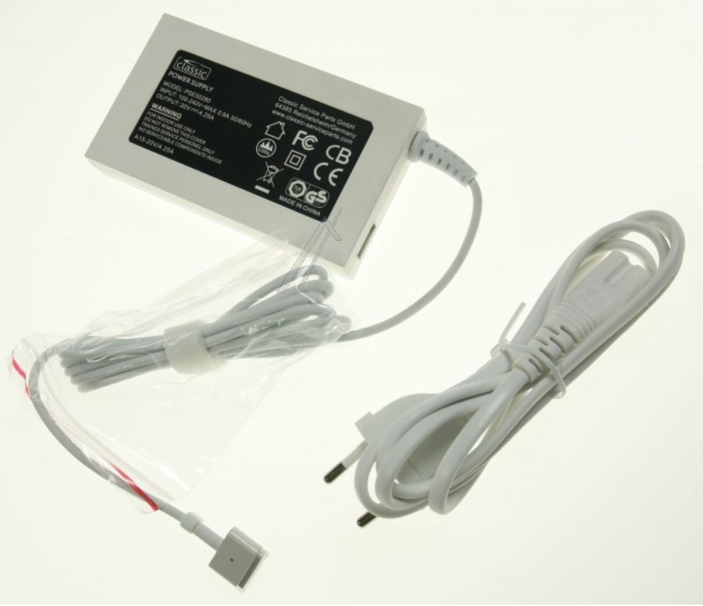 [PSE50328-EU] Alimentatore Compatibile per Apple Macbook 85 W MAGSAFE2 + 5 W USB-A