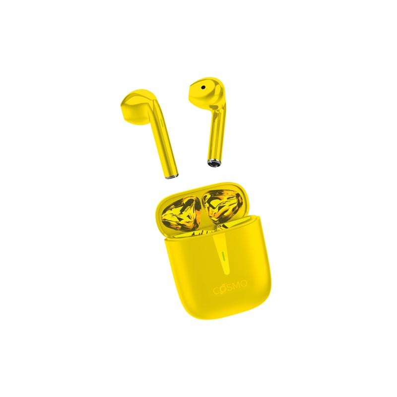 Auricolari Cosmo TwinPop Bluetooth Yellow