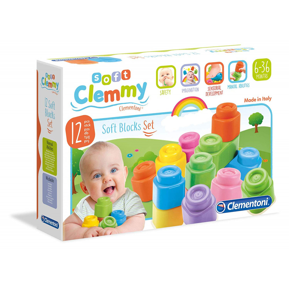 Clementoni 14706 Mattoncini Morbidi 12 Pezzi