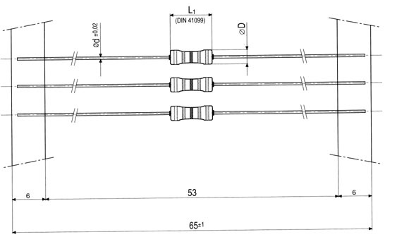 [DST-05479] Resistenza di sicurezza 10R - 0,5W 2,5X6,5MM