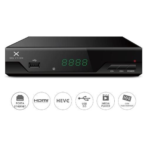 [XOVT0001] DECODER OBLIVION HD CON DVB-T2 INTEGRATO