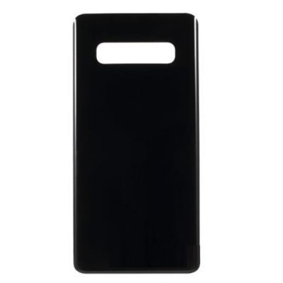 VETRO POSTERIORE NERO SAMSUNG G975F GALAXY S10 PLUS COMPLETO DI BIADESIVO PER INCOLLAGGIO NO LOGO