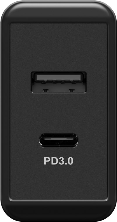 Doppio caricatore rapido USB-C™ PD (Power Delivery) (30W) Nero - Goobay