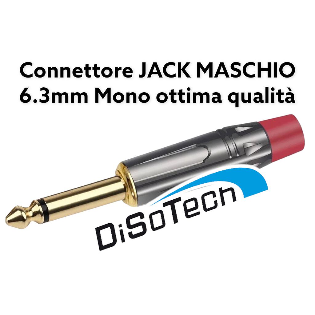 [DST-06012] Connettore Audio Spina Jack 6.3mm Maschio Rosso Alta Qualtá