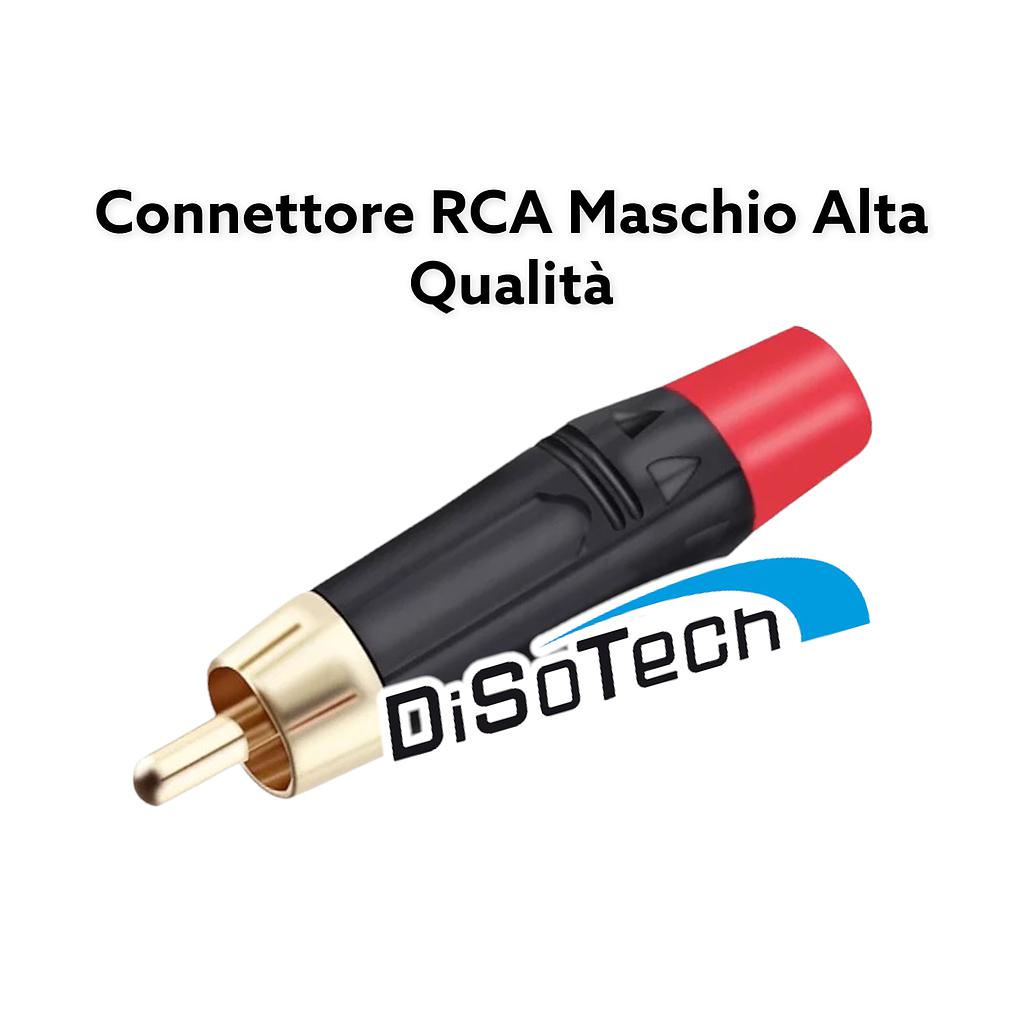 [NRZZ002R] Connettore Audio Spina RCA Maschio Rosso Alta Qualtá