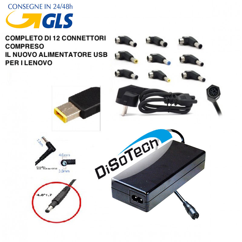 Alimentatore Notebook Universale 90W