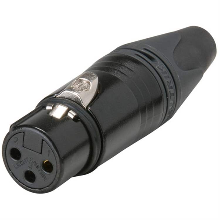 Connettore 3 Poli F XLR Neutrik Nero