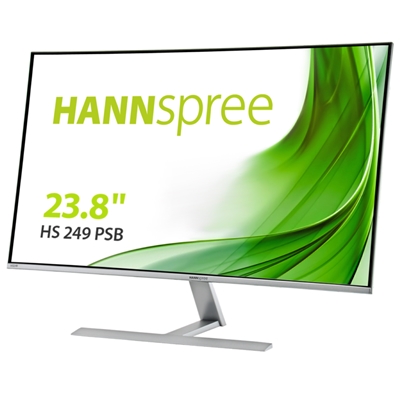 MONITOR HANNSPREE LCD LED 23.8" WIDE FRAMELESS HS249PSB 5MS MM FHD 3000:1 TITANIUM VGA HDMI DP VESA