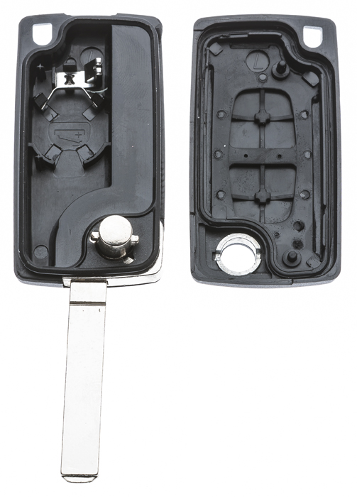 Guscio per chiave Citroen e Peugeot 2 tasti con porta batteria