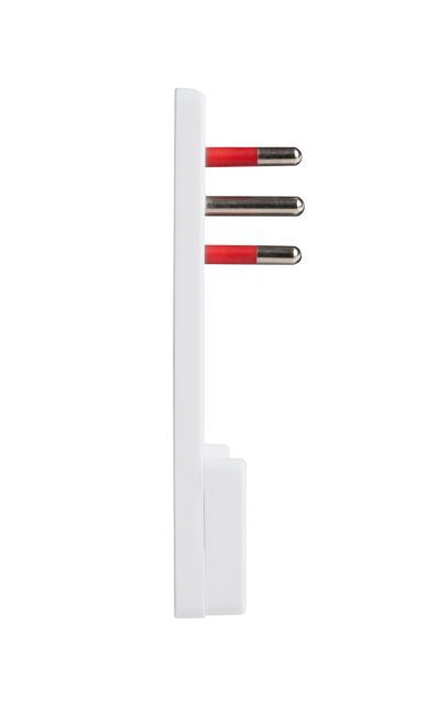[RS98116] Spina 90° Ultrapiatta 10A 2P+T - Bianco