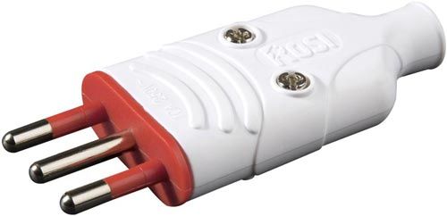 Spina Mobile 10A 2P+T Monoblocco Antischiacciamento - Bianco