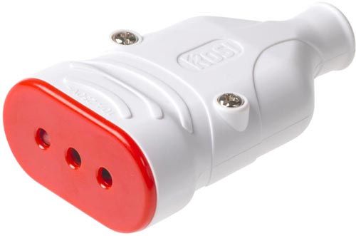 [RS78203] Presa Mobile 10A 2P+T Monoblocco Anti schiacciamento - Bianca