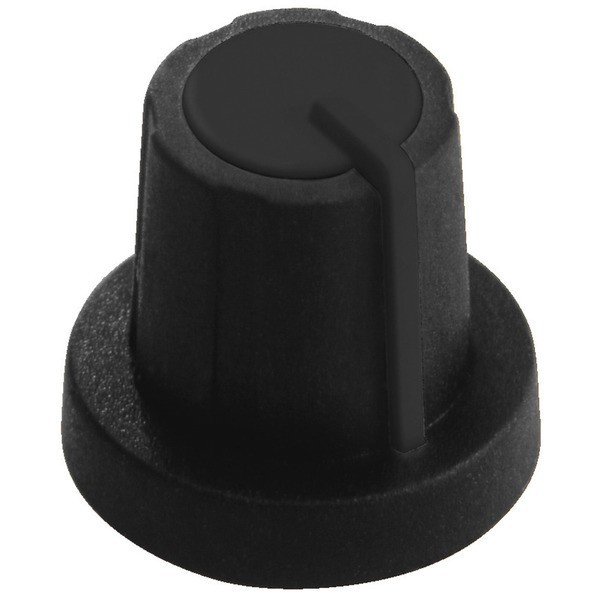 [KN-11/SW] Manopola Knob Rotante 11mm - Nera