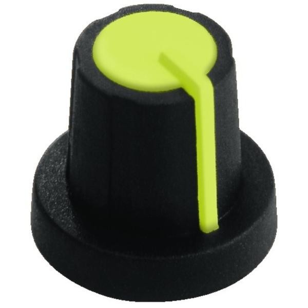 [KN-11/GE] Manopola Knob Nero/Giallo
