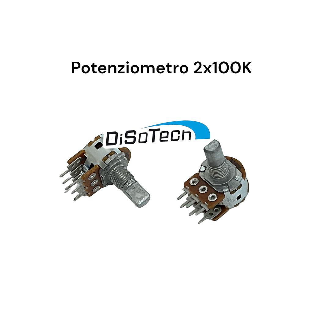 Potenziometro 2x100K B100K 6 Poli FBT Lineare