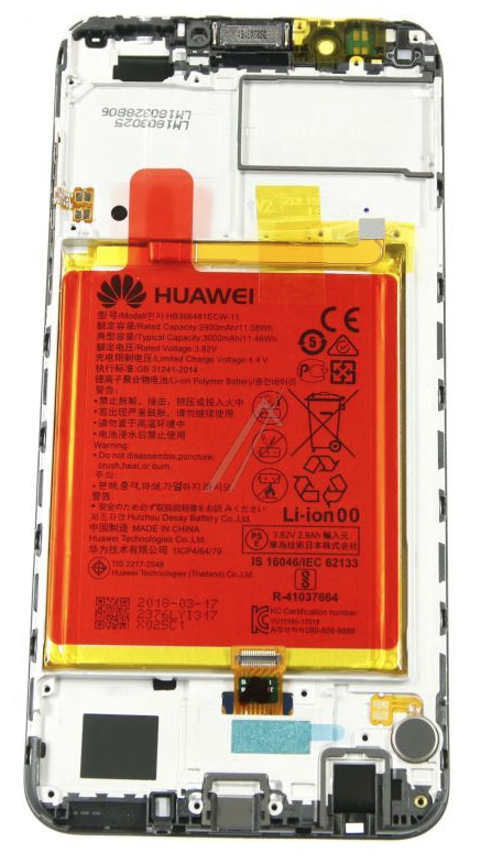 Lcd + Touch + Frame + Batteria per Huawei Y7 2018 - Nero