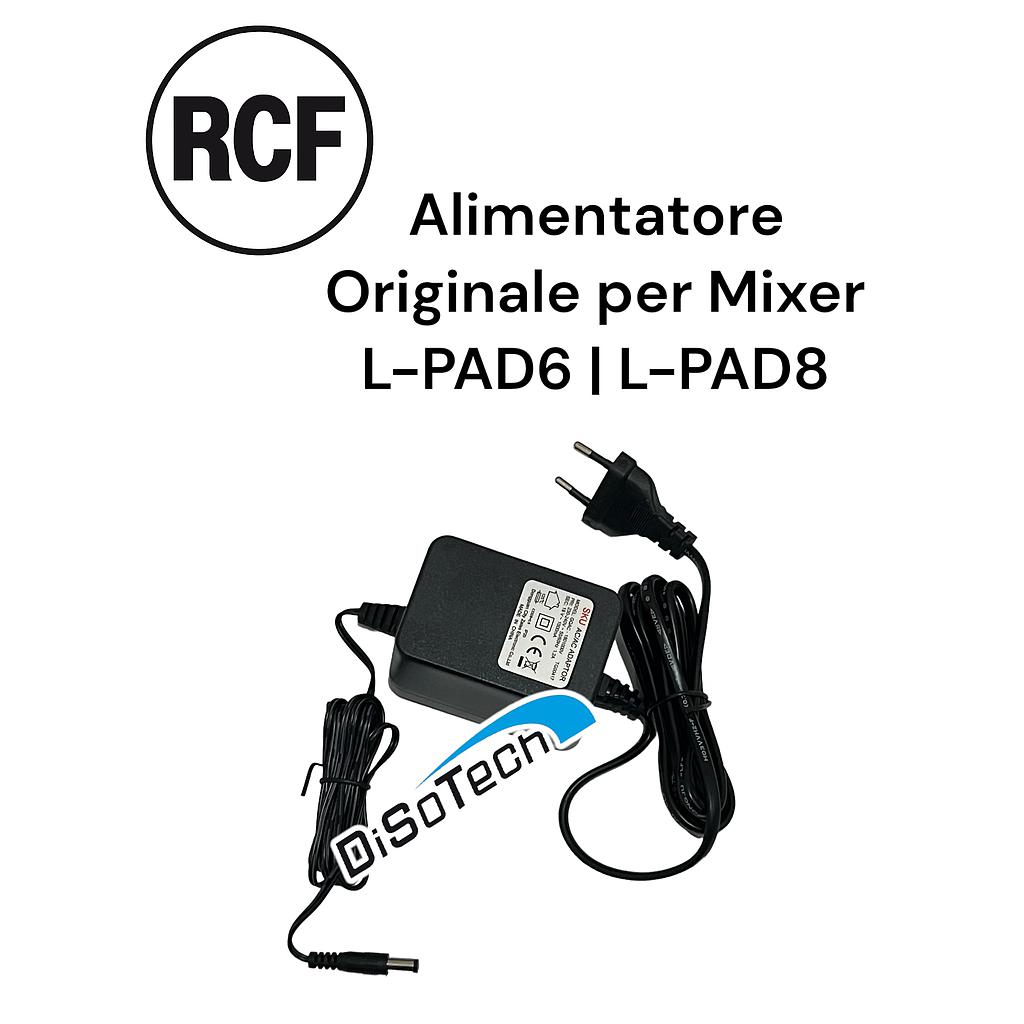 [81750001] Alimentatore Originale RCF per Mixer L-PAD 6 e L-PAD 8 18V AC 1A