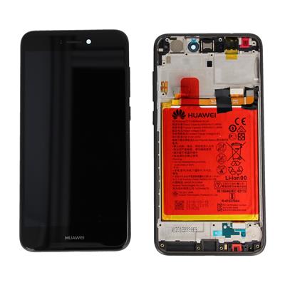 Display Lcd completo di touch screen frame e batteria Originale per Huawei P8 Lite 2017 PRA-LX1 - Nero