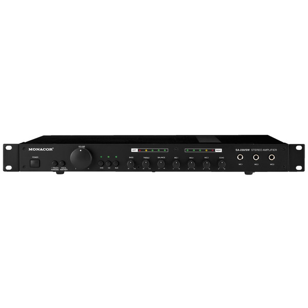 Amplificatore Stereo 2x50w con ingresso Line e microfono - Ricondizionato
